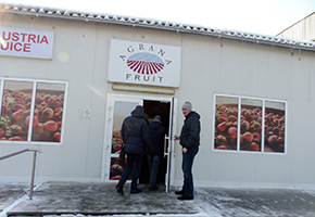 One of the factory visits—AGRANA Fruits factory in Ukraine
