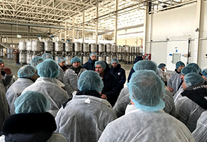 Instructions at the product warehouse of AGRANA Fruits