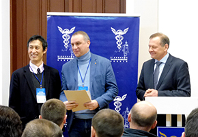A participant receiving a certificate