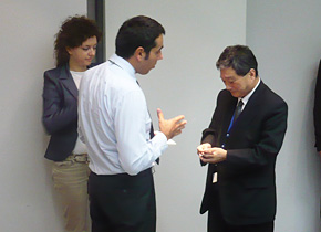 The exchange of opinions session held with member companies of Team E-Kansai
