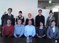 Seminar participants from Asia (Uzbekistan and Kyrgyzstan) pose for a photo after attending a lecture on “management quality at Super Hotel.”