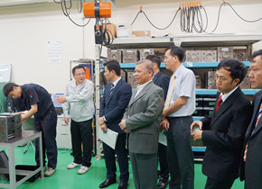 We were given a tour of the factory, and the participants had asked many questions about it during the tour of the offices.