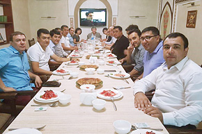 A weekly luncheon, called the “Plov (Uzbek-style pilaf) Meeting.” This is a forum for Uzbek managers to gather and exchange information.