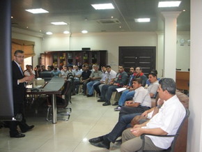 Scene of a seminar implemented in Syria by returnee participants.