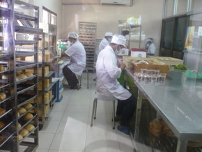 A factory of a company in Laos that makes bread and cake products. Its products are well known in the country and the company is contracted for in-flight meals on Lao Airlines.