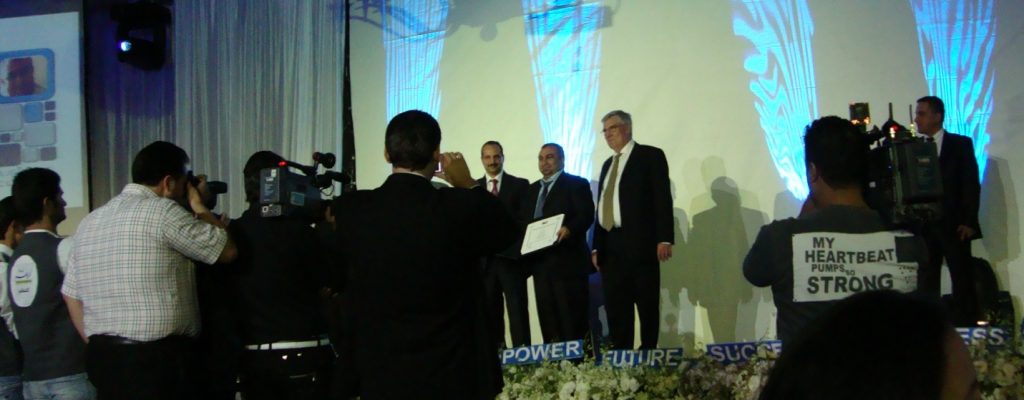 Imad HAIDAR, Owner and General Manager of Yamam Fancy Yarns & Tufts in SEBC Incubation Graduation Ceremonies, 2010, Four Seasons Hotel, Damascus