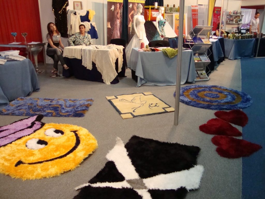 Yamam Fancy Yarns & Tufts stand in Damascus International Fair 2010, 57th edition, attendance from 45 countries around the world